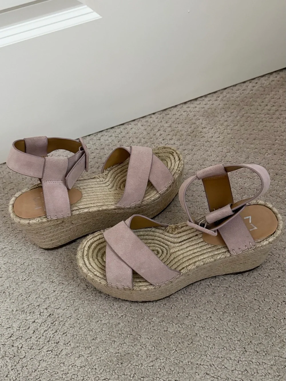 Marc Fisher Blush Pink Platform Espadrilles